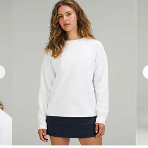 NWOT lululemon white loungeful crewneck